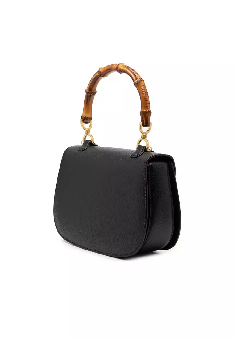 Pre-Loved Gucci Grained Calfskin Bamboo Night