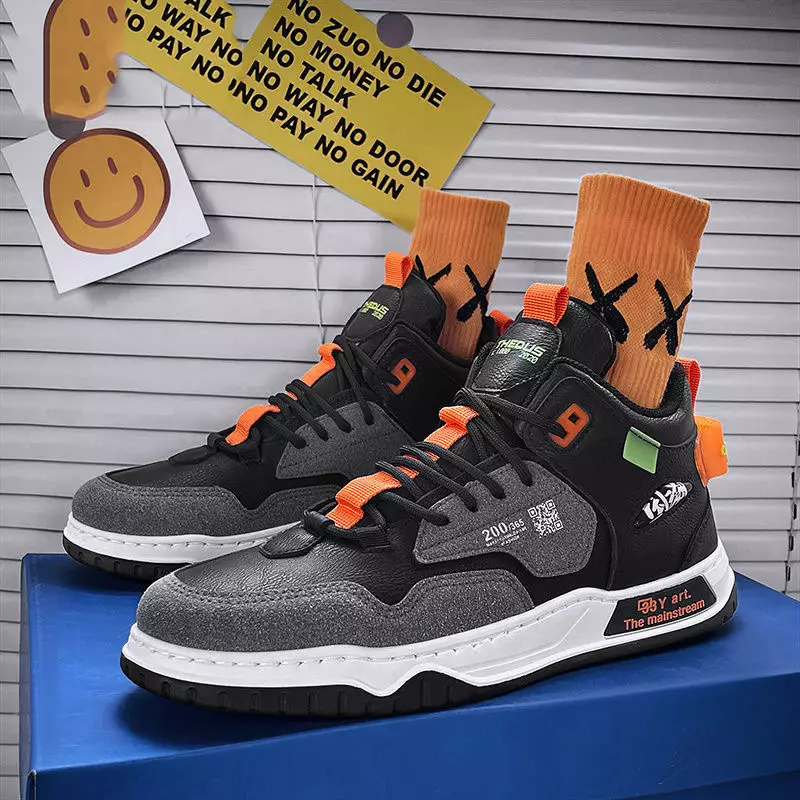 Sepatu Pria Sport Sneakers Cowok Sepergelangan Kaki H2052