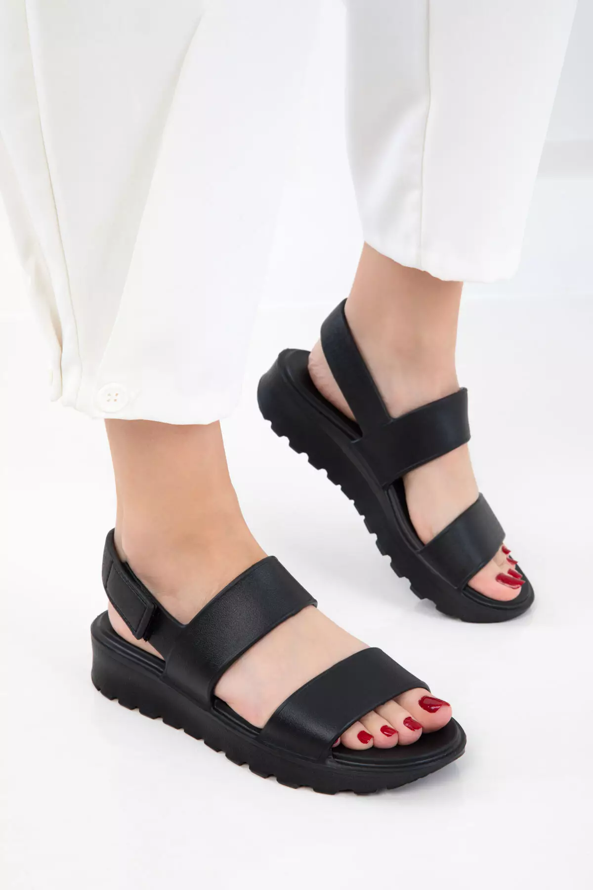 Black Women's Sandals 20750