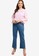 Lubna pink Color Block T-Shirt With Embroidery 7EA82AAE50F93CGS_3