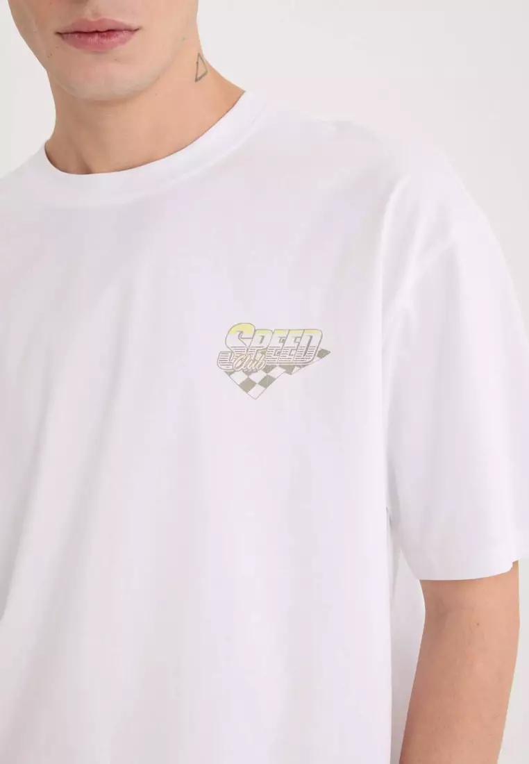 Hot Wheels Boxy Fit Crew Neck Back Printed Short Sleeve T-Shirt