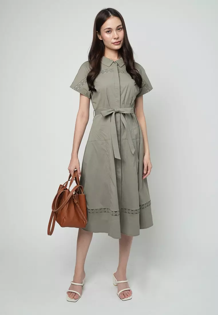 Aubriella Dress with Chest Trimming