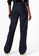 MARKS & SPENCER navy Linen Straight Trousers 3A544AAC243B6FGS_2