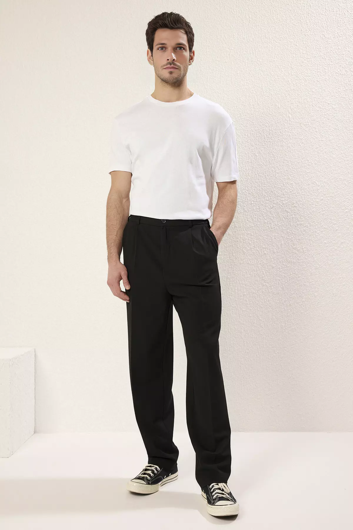 Baggy Fit Wide Leg Trousers