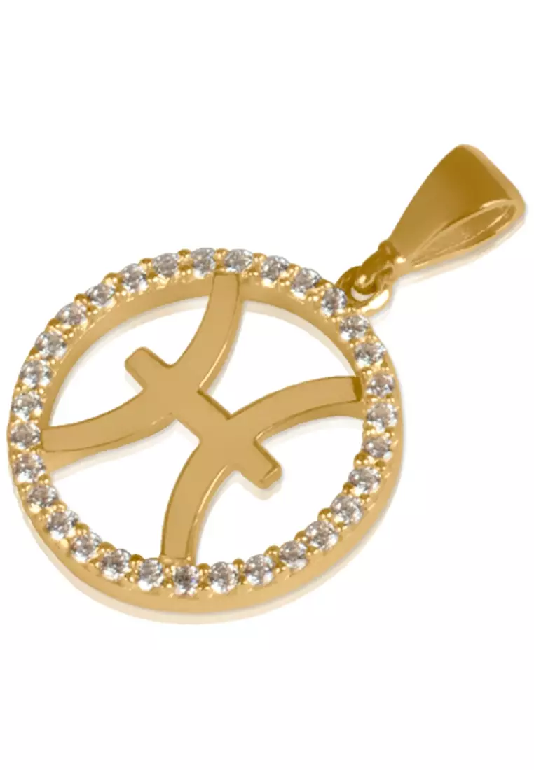 Pisces Pendant 14k Gold