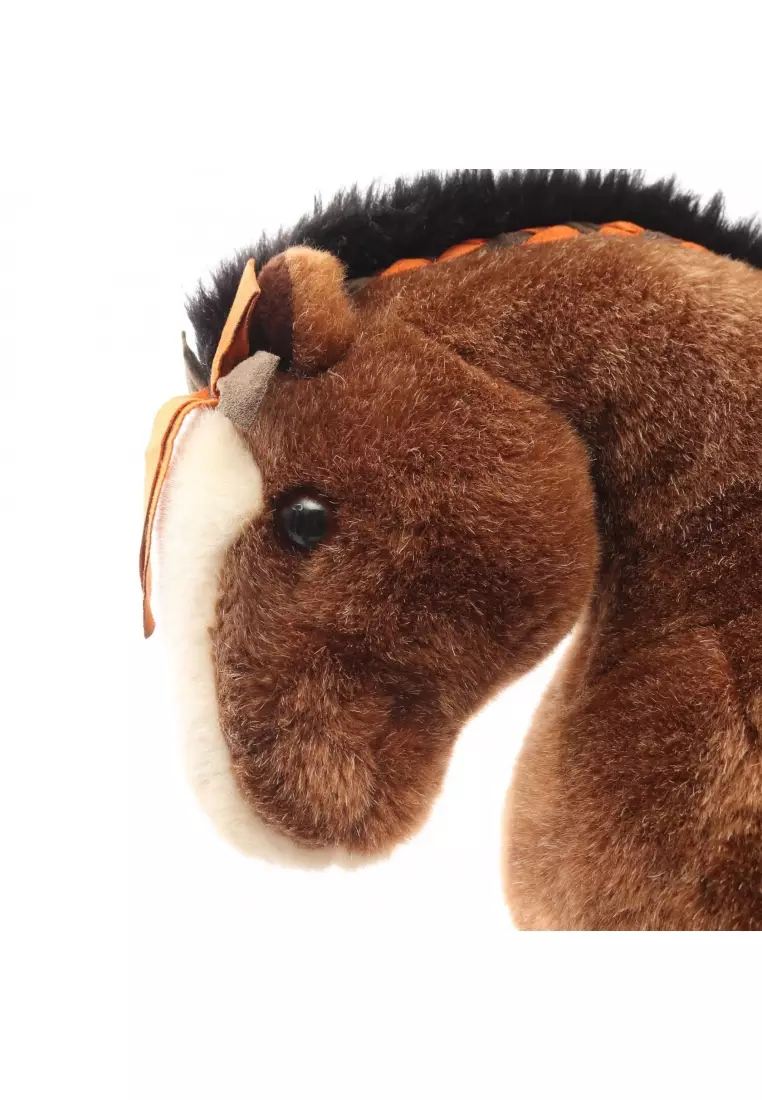 Pre-Loved Hermès Elmy PM stuffed toy interior suede Brown multicolor