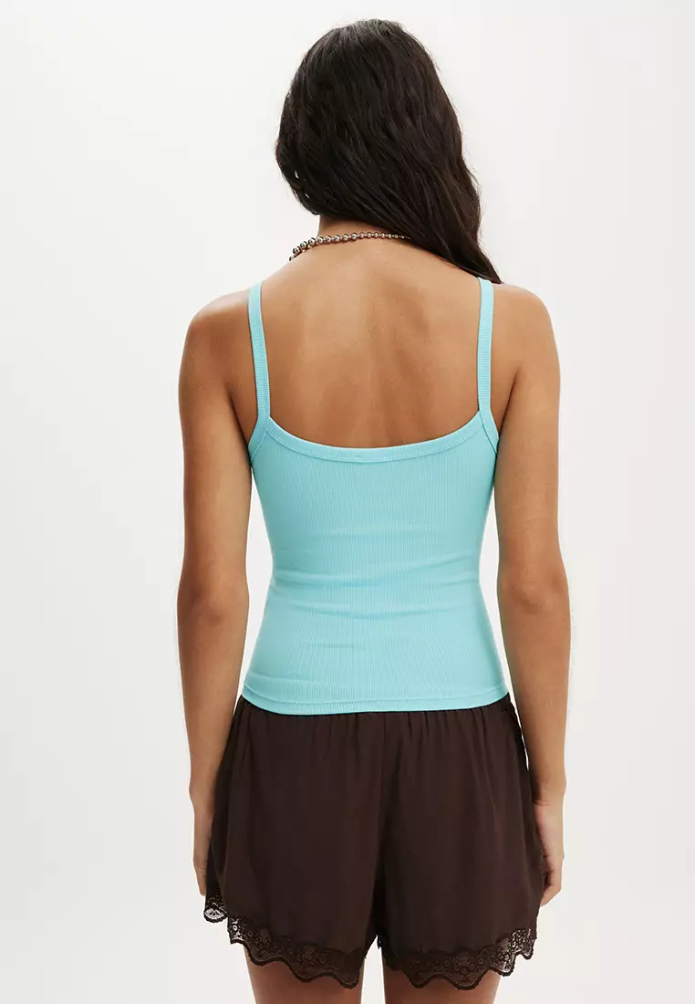 Goldie 羅紋圓領吊帶背心