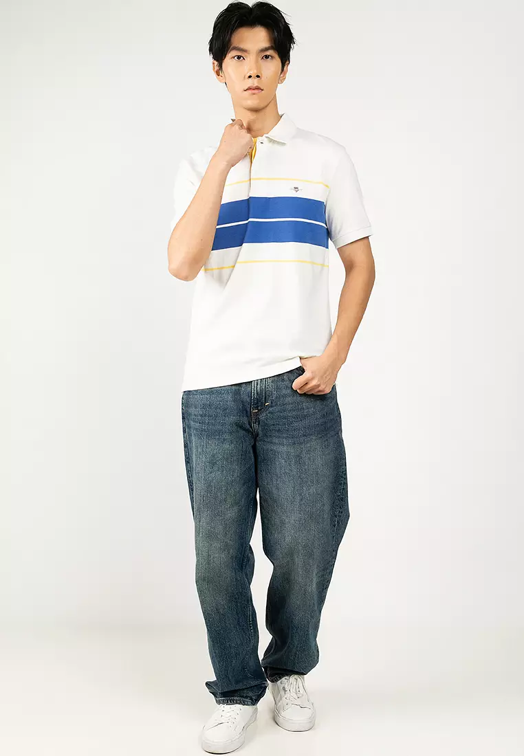 Shield 間條POLO恤