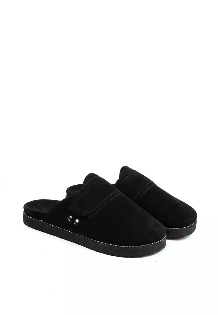 Lvnatica Anson Full Black Slide Sandals