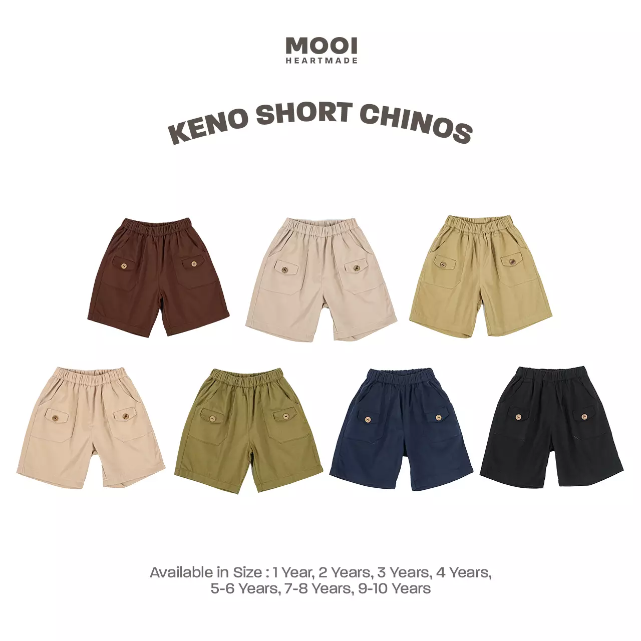Mooi Celana Pendek Keno Short Chinos - Khaki