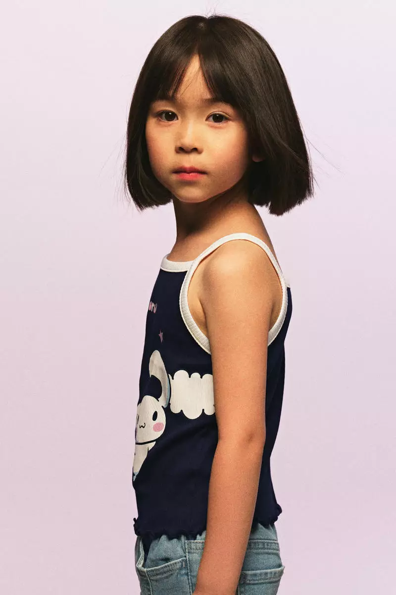 Print-motif strappy top