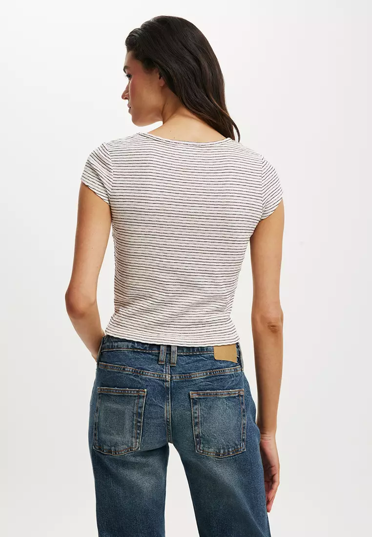Hailey Textured Short Sleeve Top