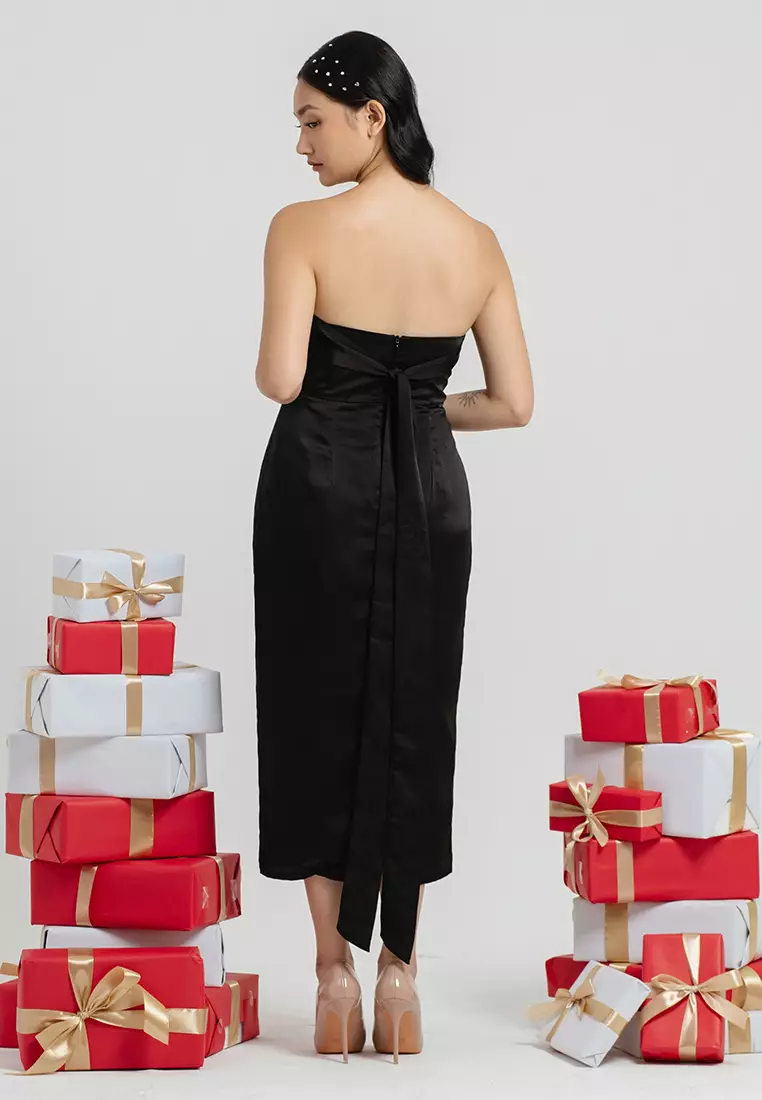 Multiway Bow Tube Dress in Black