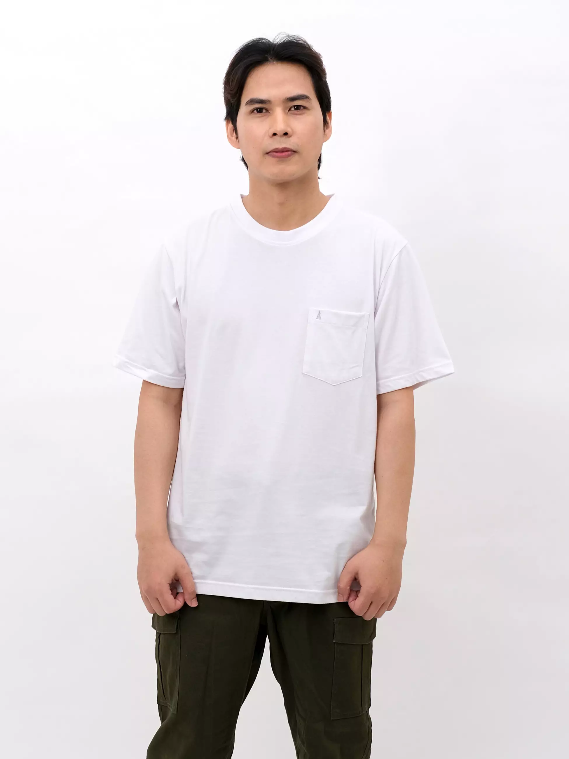 Andre Michel Kaos Oblong Putih Kantong 3430