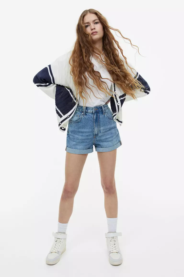 NAME IT Mädchen Shorts - Denim Jeans Shorts Mit Knopf Und Reißverschluss