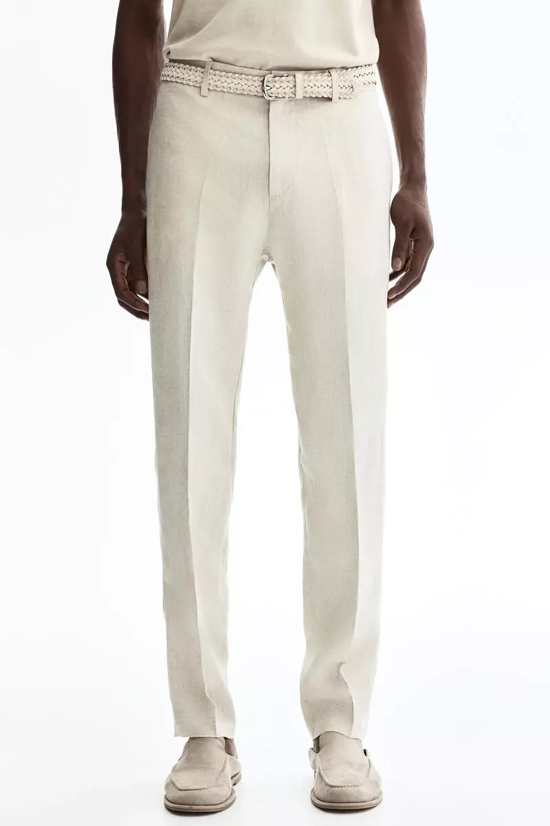Slim Fit Linen suit trousers