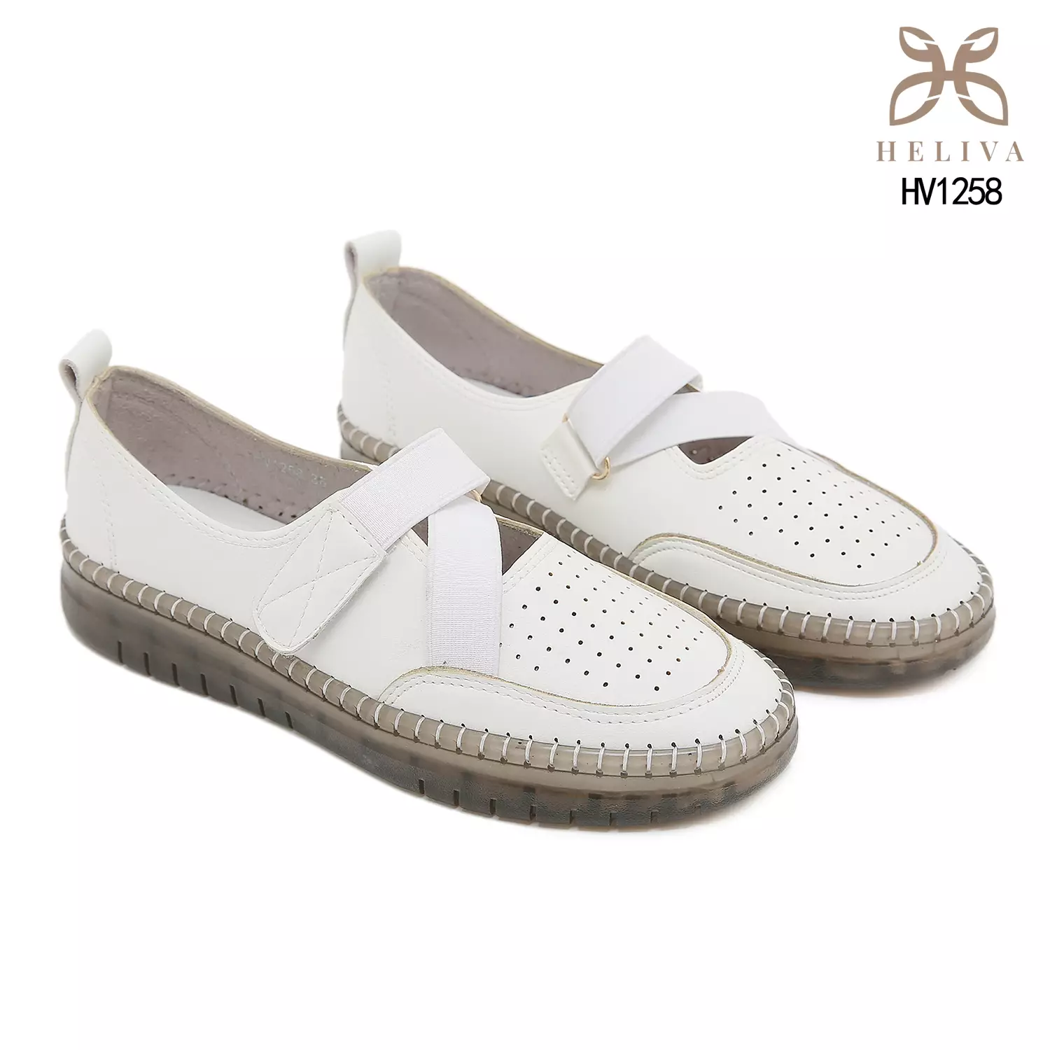 Heliva Avenna Slip-On Flats with Elastic Cross Straps HV1258