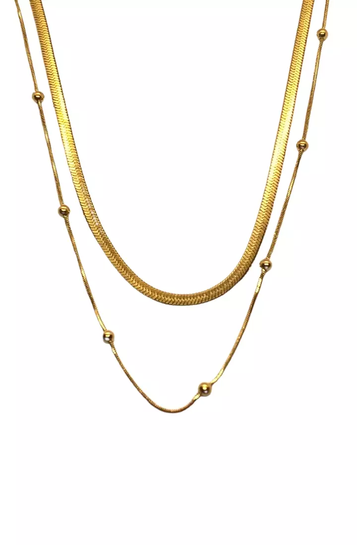 Gold multi deals layer necklace