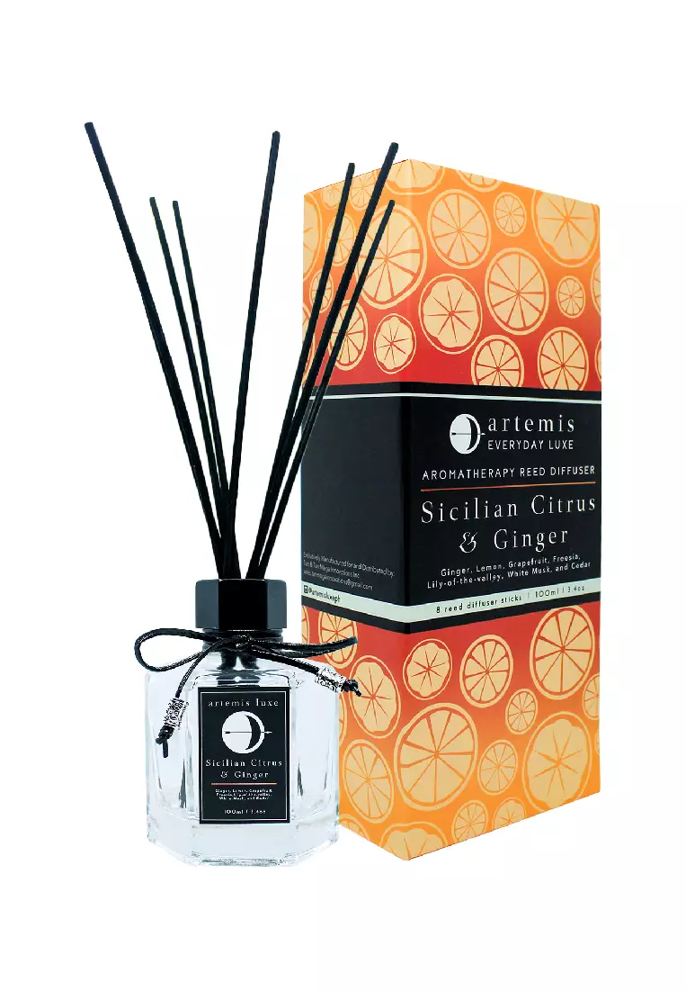 Buy Orange and Peach Artemis Luxe Aromatherapy Reed Diffuser Kit
