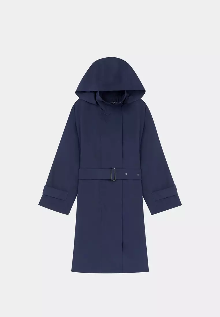 Dark Blue Hoodie Coat