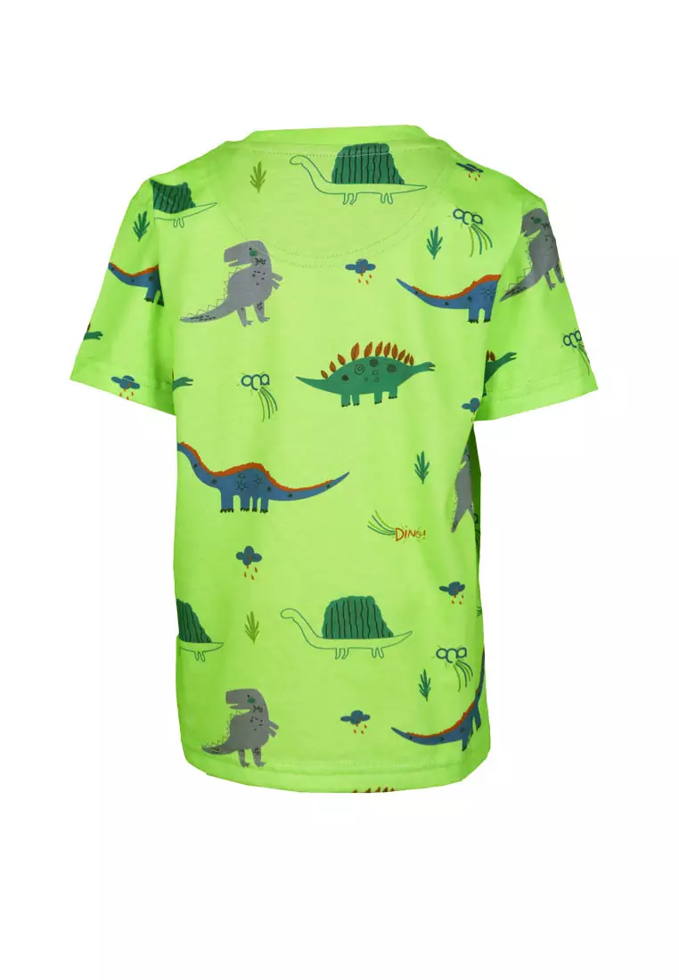 Qna Boy Bursin Short T-Shirt Anak Hijau