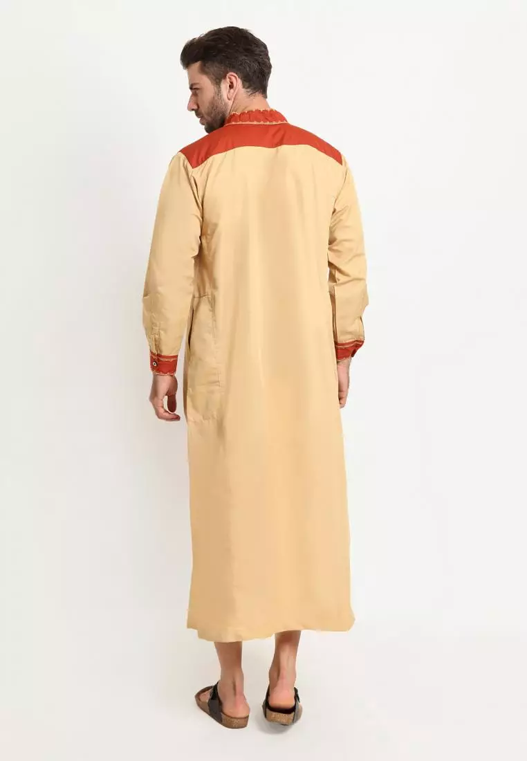 Zayidan Gamis Jubah Muslim Pria Firdaus - Kuning Gading