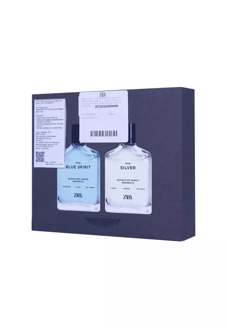 Zara Man Silver & Man Blue Spirit 2x100 ML - One Size