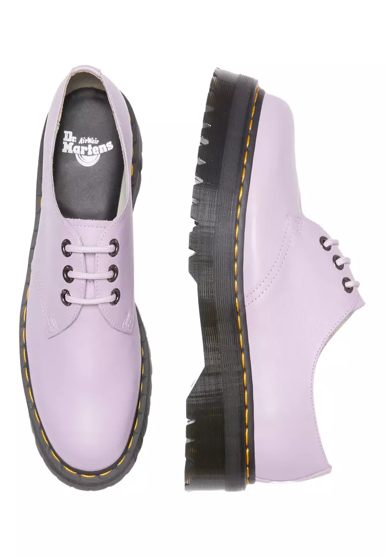 1461 II PISA LEATHER PLATFORM SHOES - PURPLE