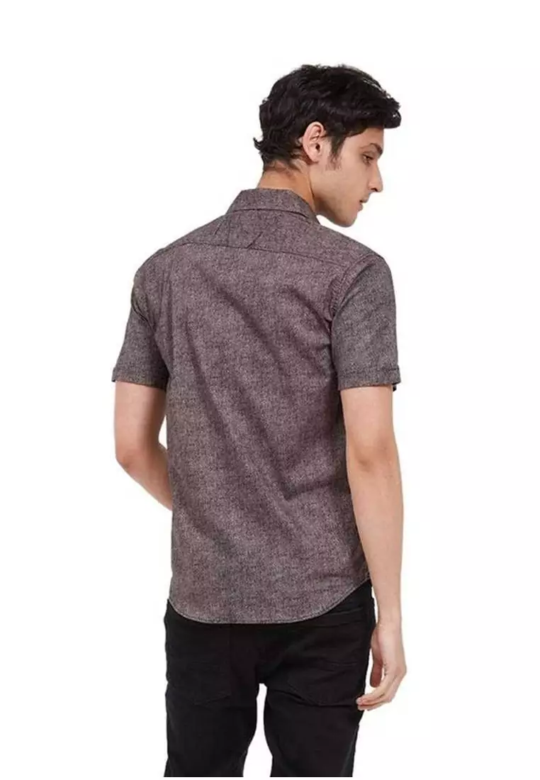 Dwan Shirt Baju Kemeja Pria Design Pastel Atasan Lengan Pendek Premium Quality ORIGINAL - Gray