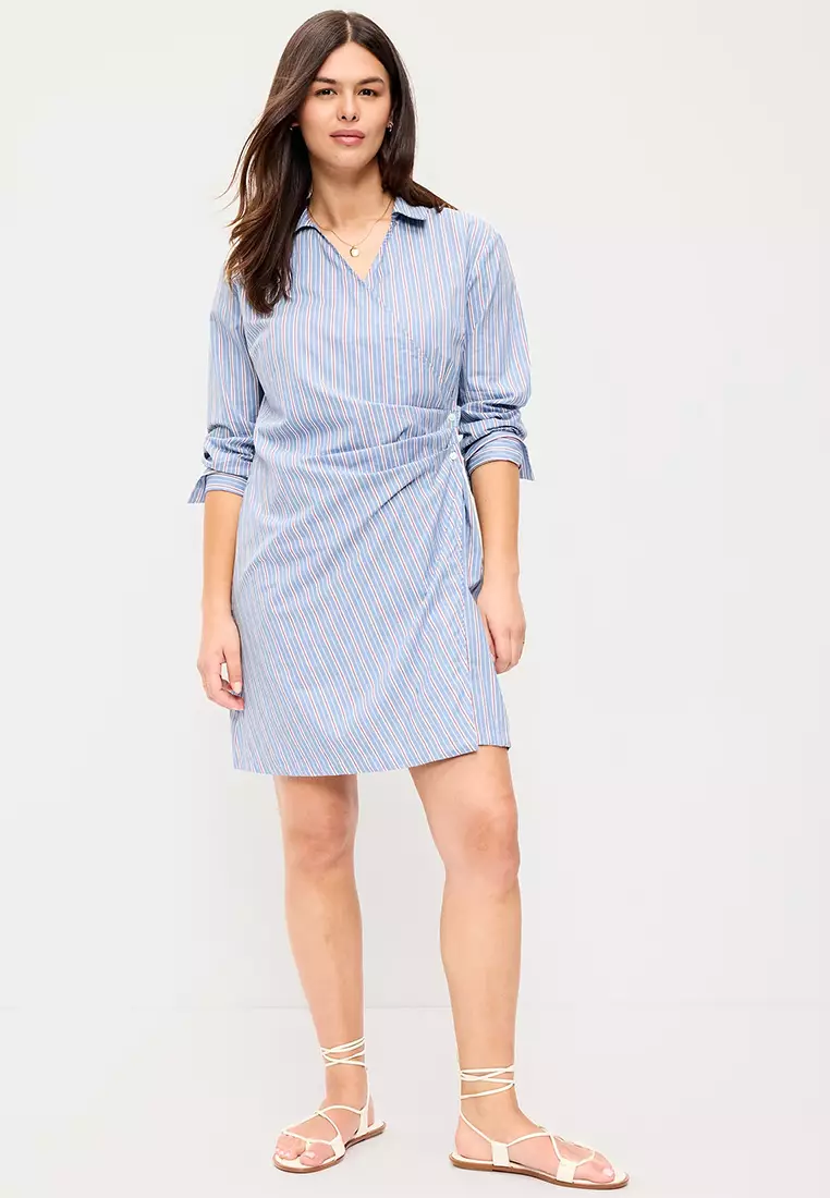Wrap Mini Shirt Dress