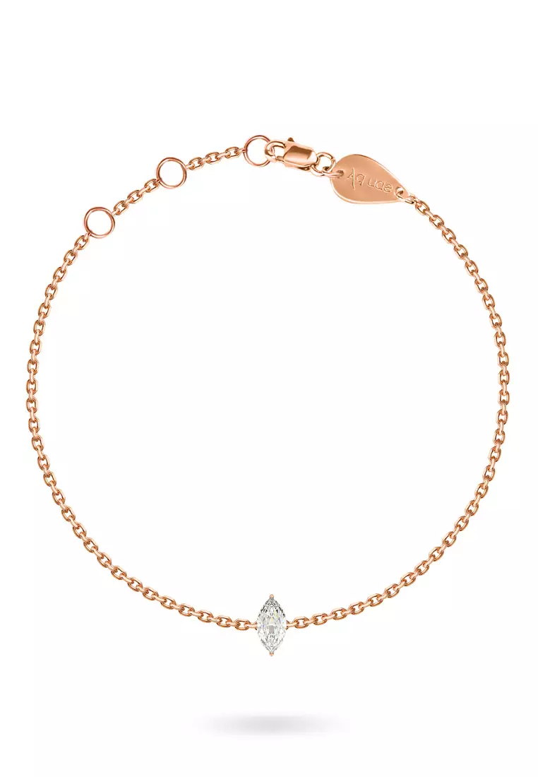 Anklet Diamond Marquise-cut 18K Gold- Rose Gold