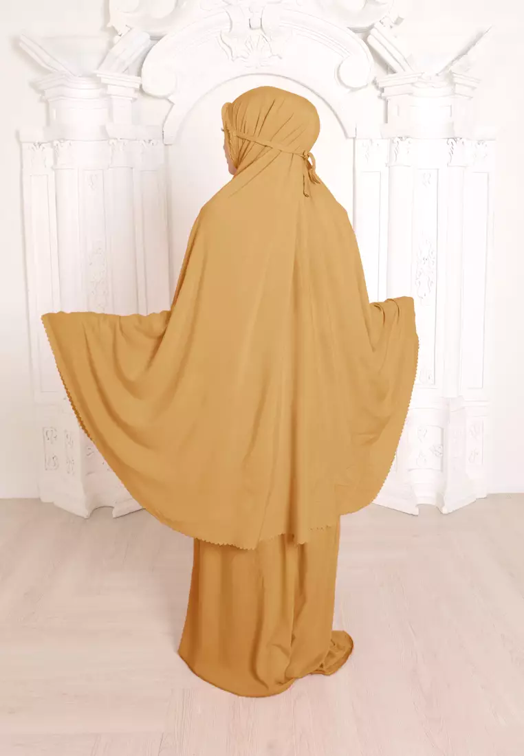 Zelena - Anavia Prayer Set | Mukena Dewasa 2 in 1 - Creamed Corn