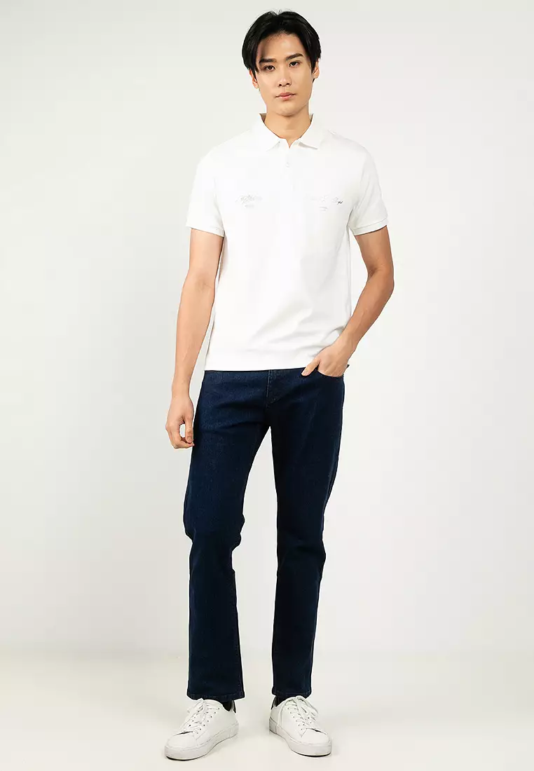 Athletic Camp Printed Polo Shirt