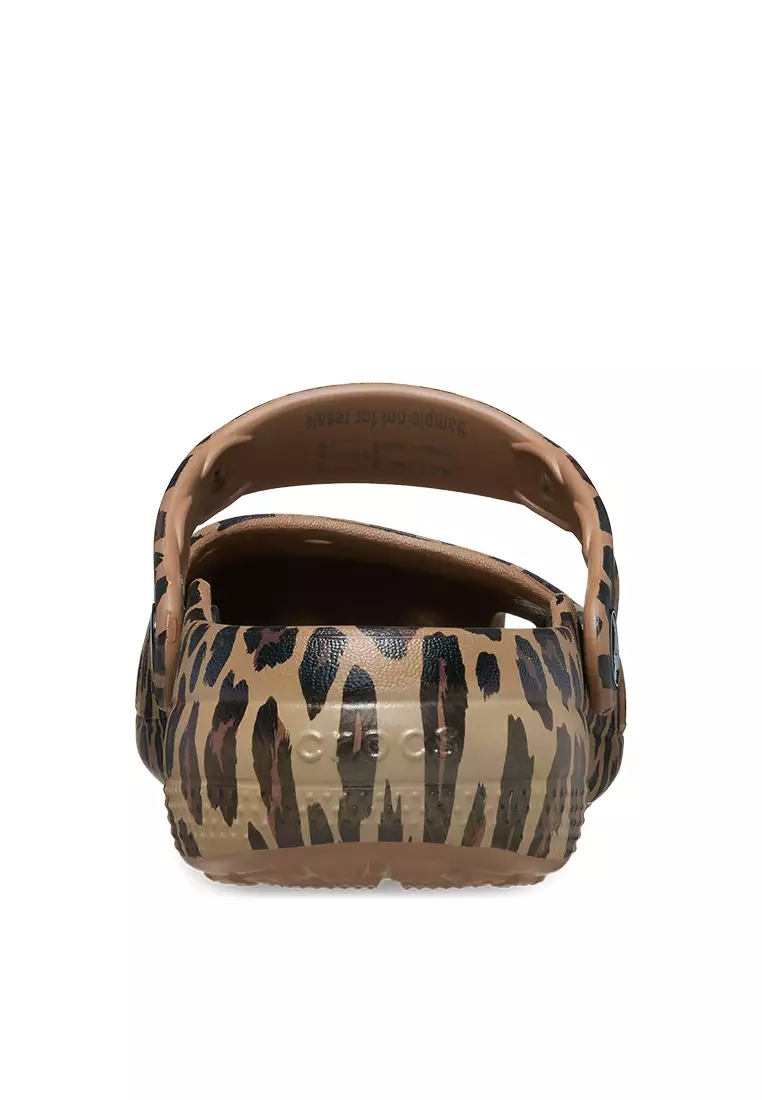 [Get 1 Size Down] Crocs Women Classic Animal Ballet - Sepia/Leopard