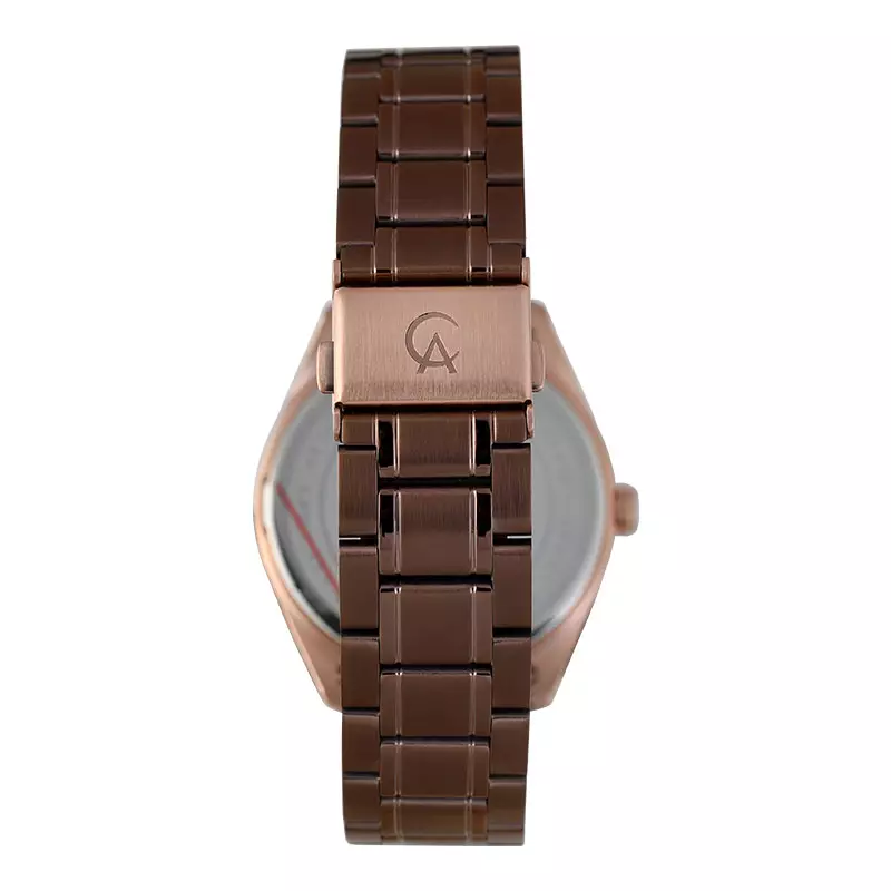 Jam Tangan Pria Alexandre Christie Classic Steel AC 8681 MD BROBO Men Brown Dial Brown Stainless Steel Strap