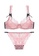 XAFITI pink Sexy Push Up Ultra-thin Transparent Lace Lingerie Set (Bra And Underwear) - Pink C2197USA3CF097GS_1