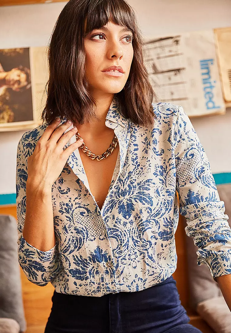 Patterned Viscose Shirt