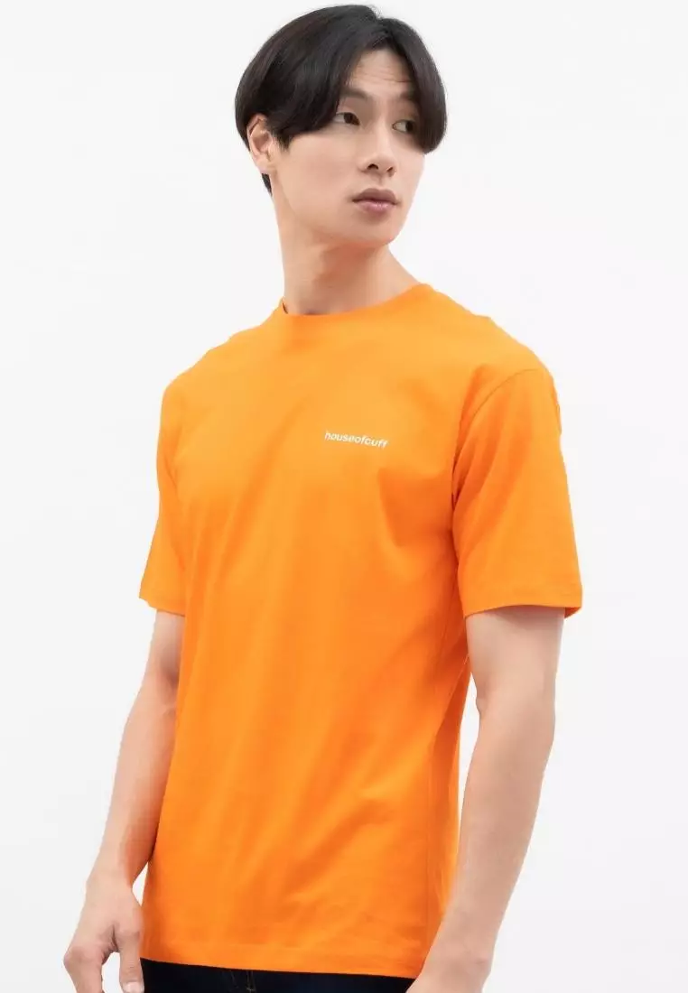 Kaos Polos Pria Premium Katun Combed Lengan Pendek oranye