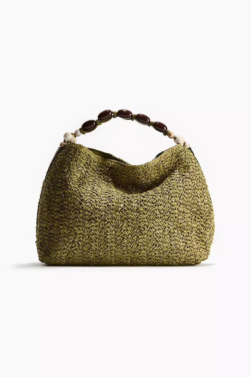 Straw shoulder bag