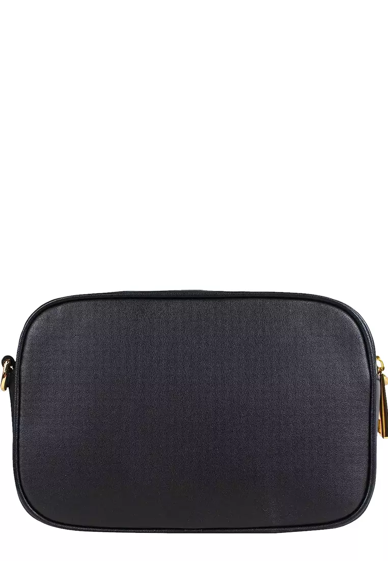Flash Leather Crossbody Bag in Black M0014465