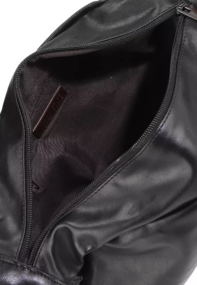 Distressed Leather Hitch Crossbody Bag