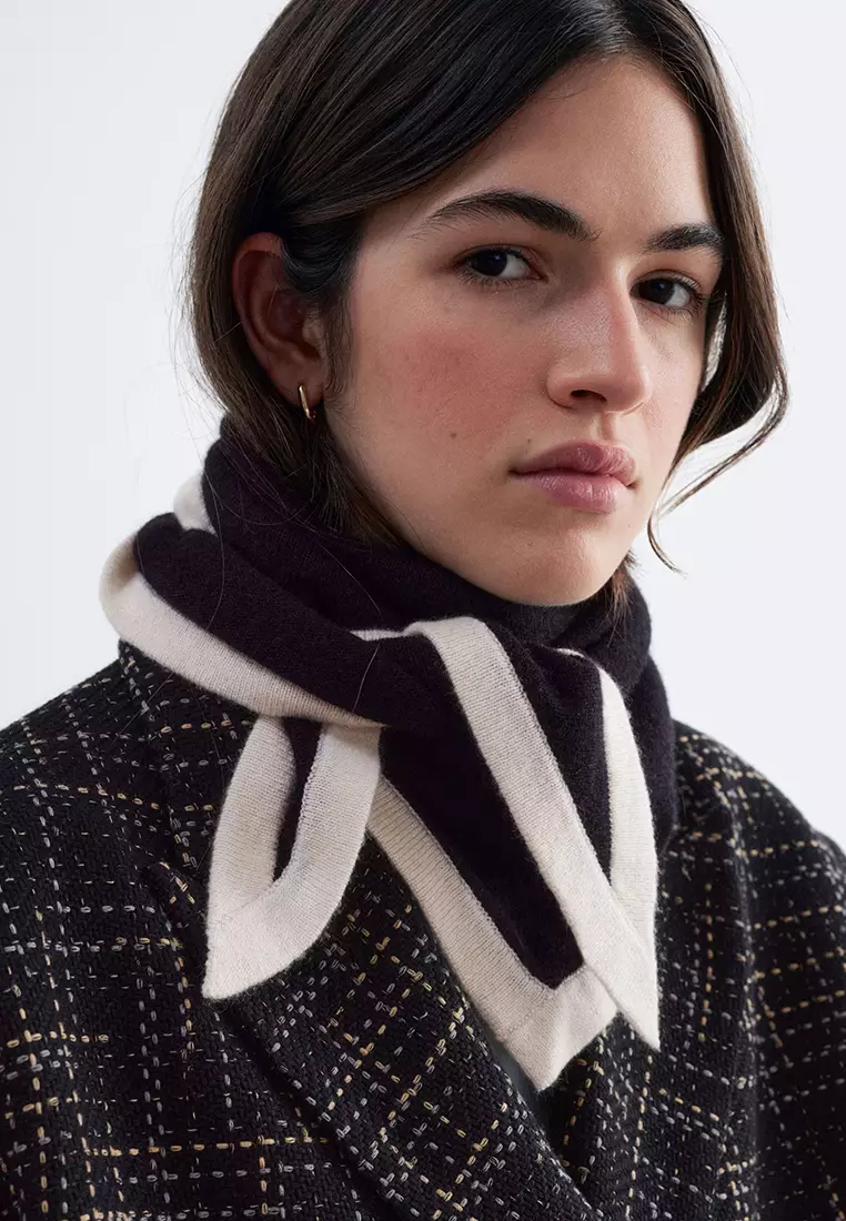 Silk-Cashmere Triangle Scarf