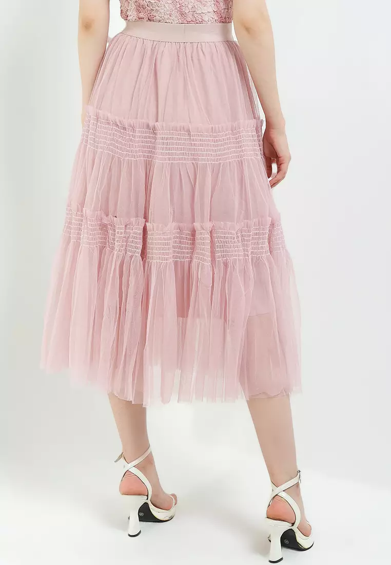 Smocked Tiered Tutu Maxy Skirt