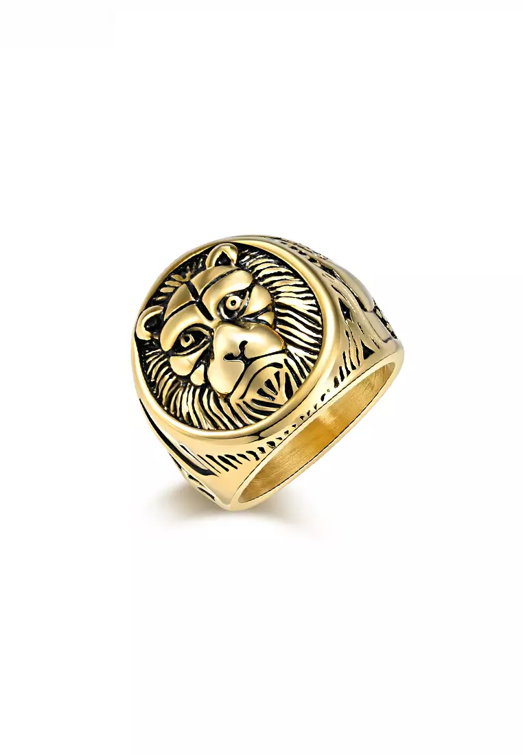 Lion gold cheap ring online