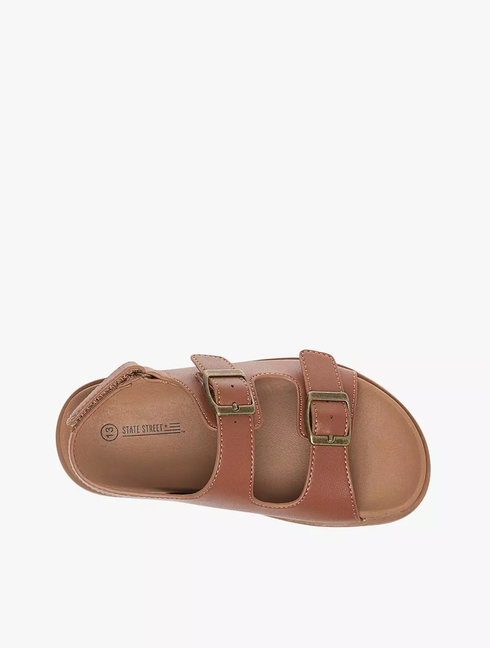 Payless State Street Childrens Luke Youth Sandals - Dark Brown_06