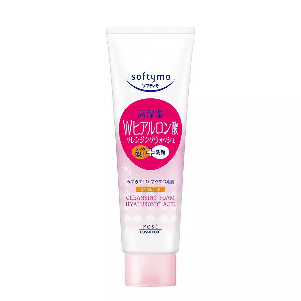 KOSE SOFTYMO Hyaluronic Acid Facial Cleansing Foam 190gr (Sabun Cuci Muka / Facial Foam)