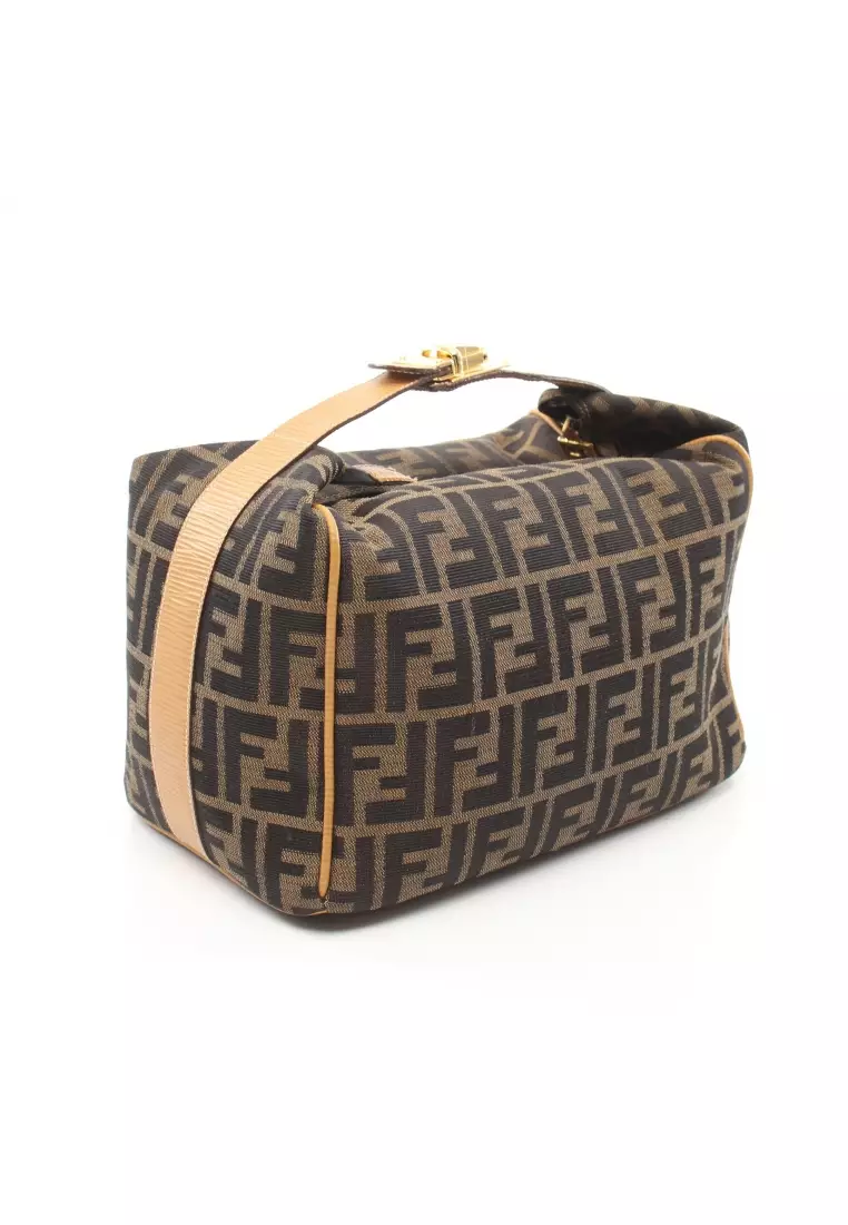 Buy Fendi Pre loved Fendi Zucca Handbag canvas leather Brown light