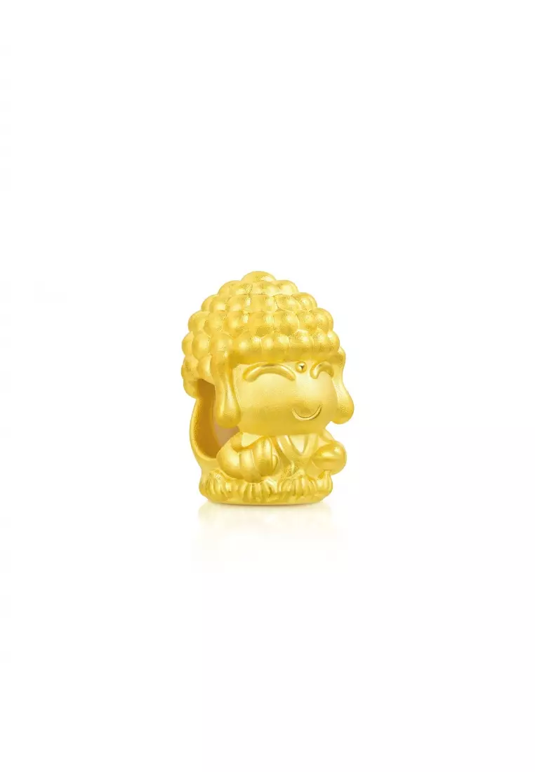 999 24K Solid Gold Buddhism Blessing Charm 88261C (Bracelet not included)