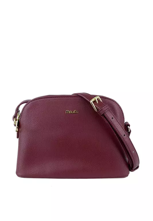Dome Faux Leather Sling Bag