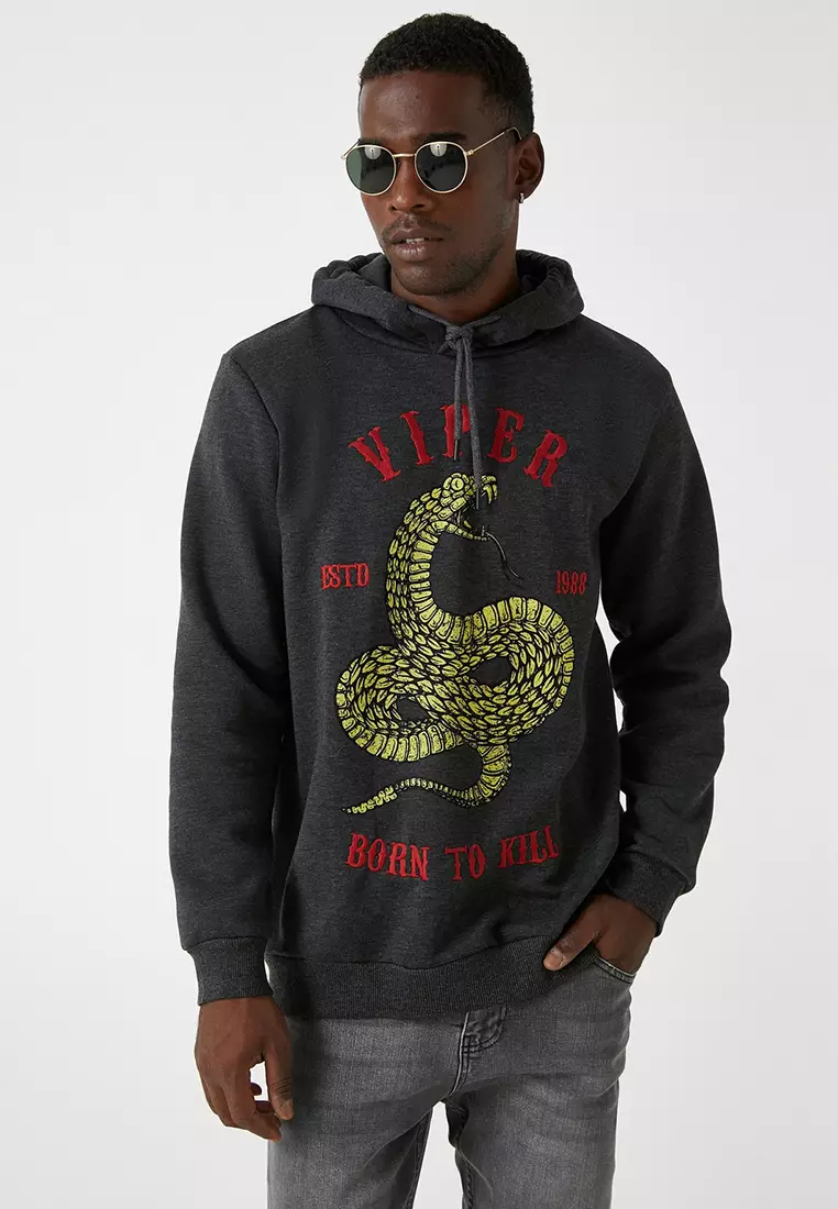 Snake print hoodie new arrivals